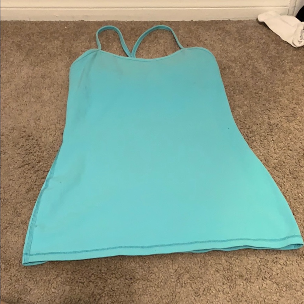 Light blue LuLu a lemon Racerback Workout Top